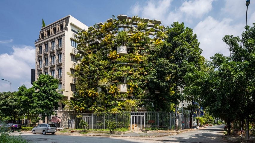 Vo Trong Nghia Architects wraps own office in urban fruit and vegetables farm