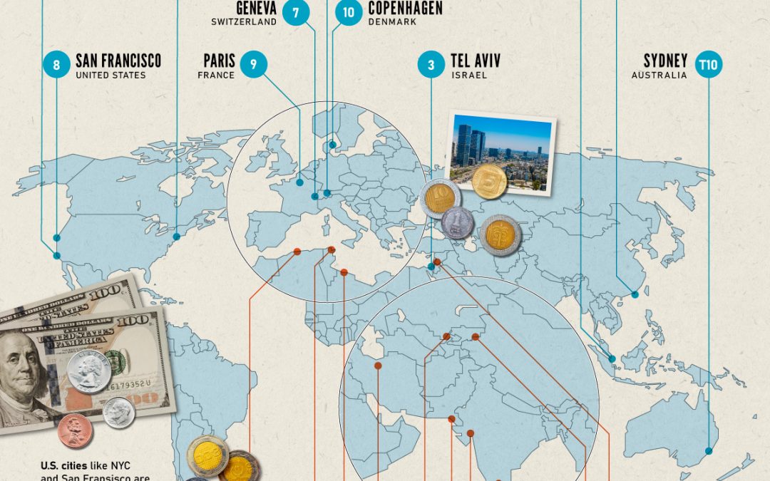 MONEYVisualized: The Most (and Least) Expensive Cities to Live In