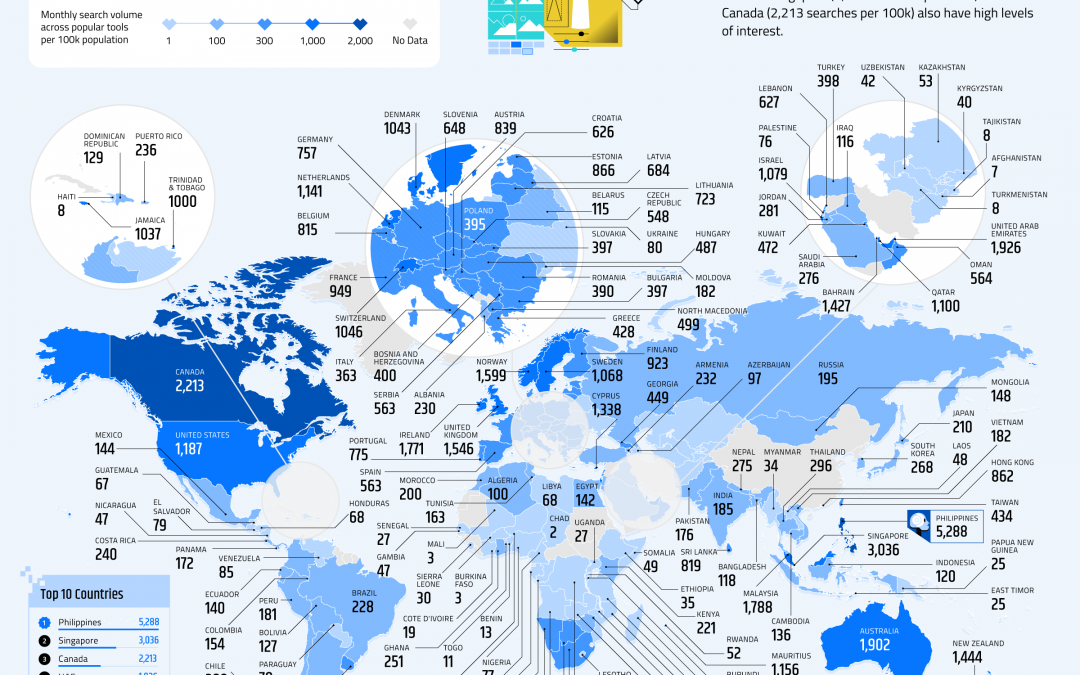 Mapped: Interest in Generative AI by Country