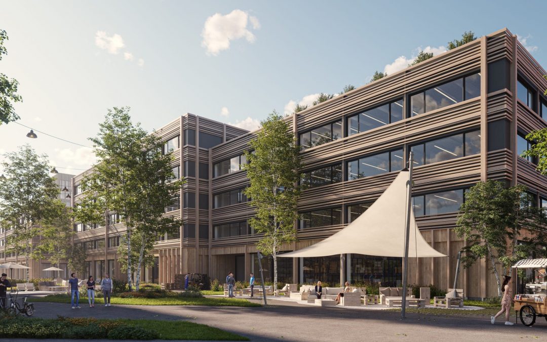 Büro: Vertriebsstart für Münchens ersten Gewerbe-Campus in Holz-Hybrid-Bauweise