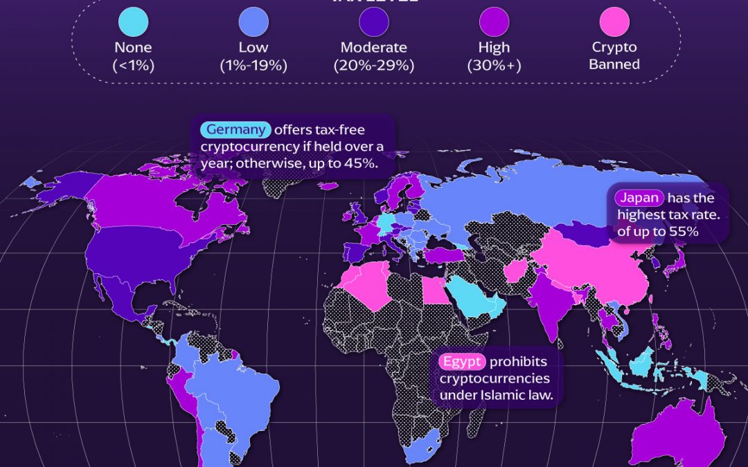 Mapped: Crypto Taxation Around the World