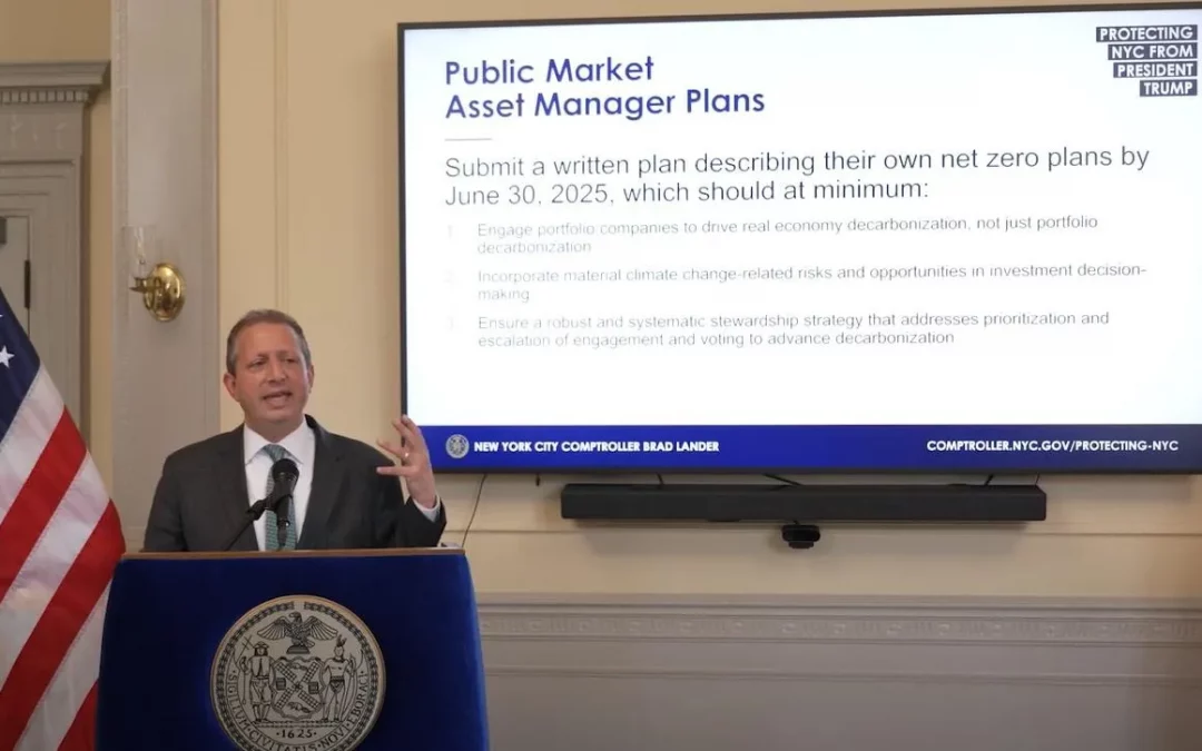 NYC Pension Funds to Drop Asset Managers Without Strong Net Zero Action Plans