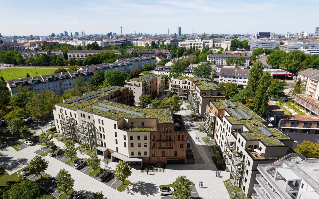Bauwens und Düsseldorfer Wohnungsgenossenschaft feiern Richtfest für NRWs größtes Holz-Hybrid-Wohnquartier