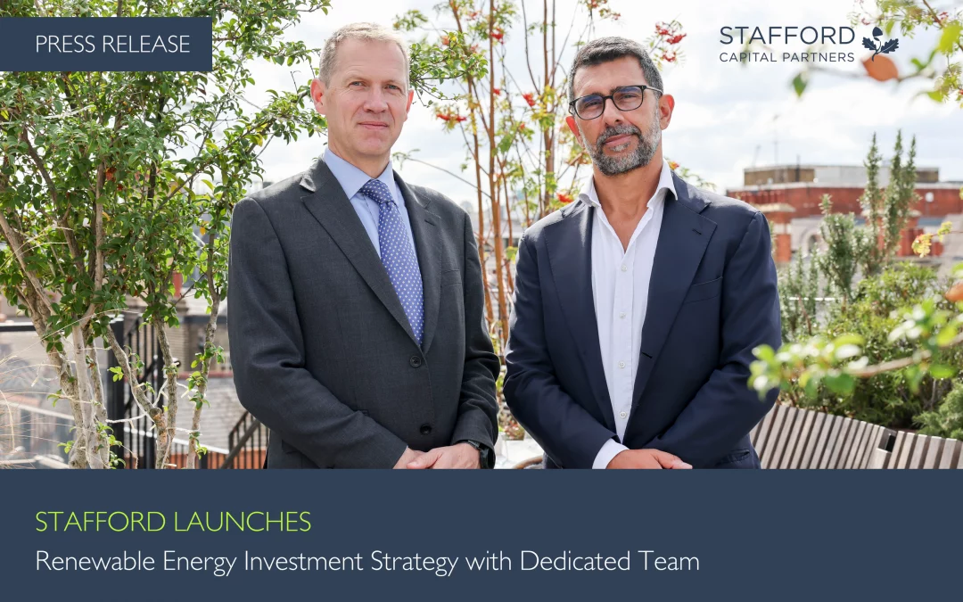 Stafford Capital Partners Announces New Renewable Energy Investment Strategy with Dedicated Team