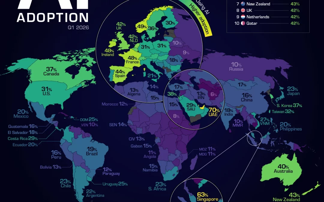 Mapped: AI Adoption by Country in 2026