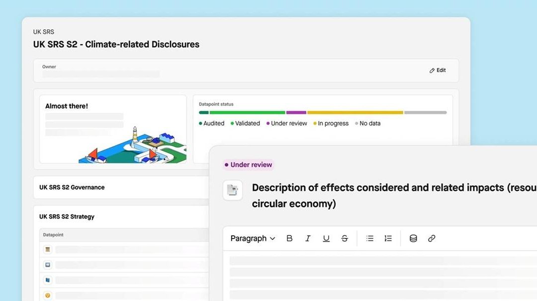 Sweep Launches UK SRS Sustainability Reporting Solution