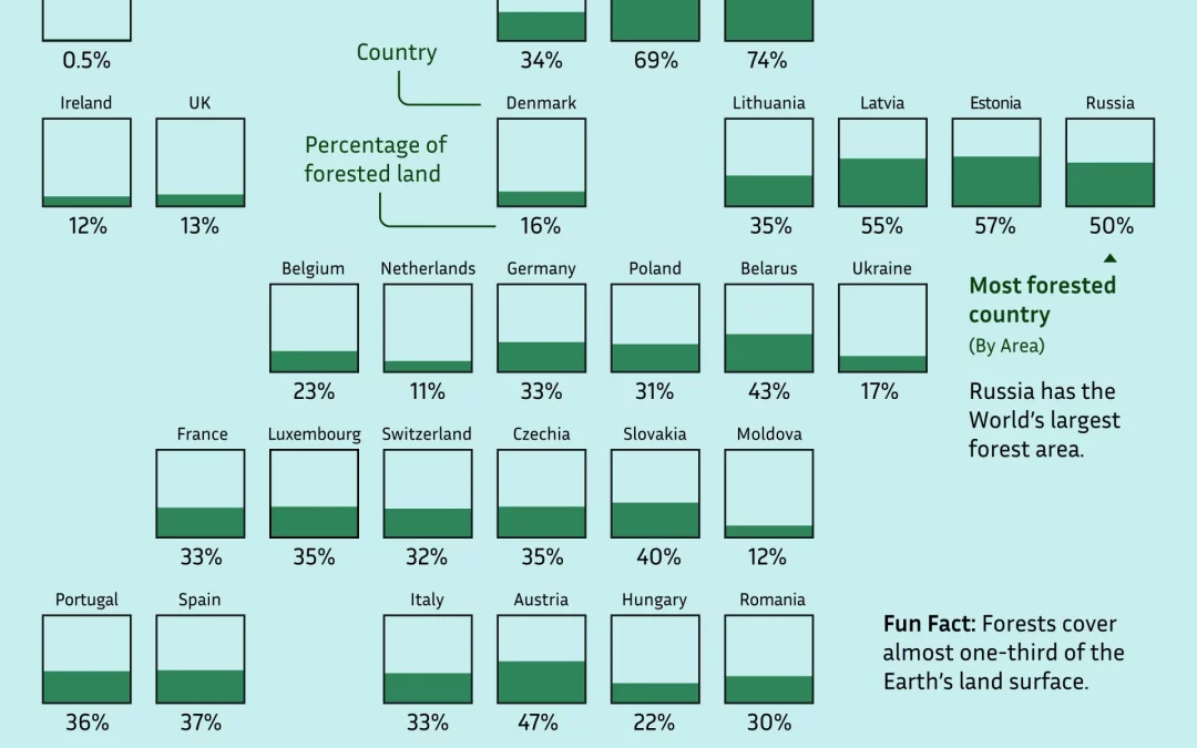 Ranked: Europe’s Most Forested Countries