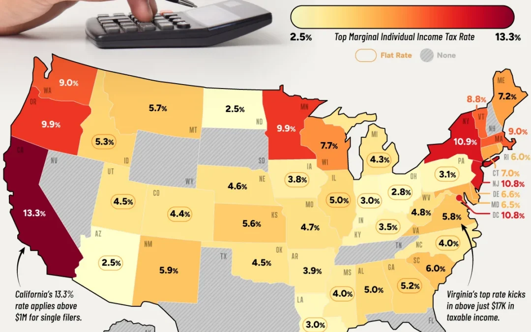 Mapped: State Income Tax Rates in 2026