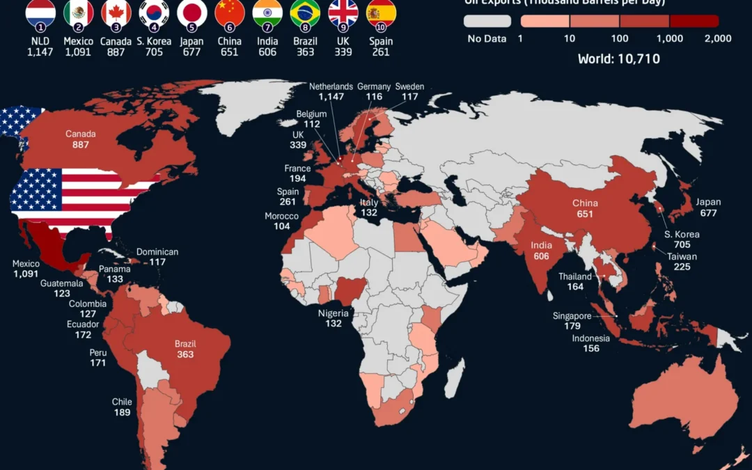 Mapped: The Biggest Buyers of U.S. Oil